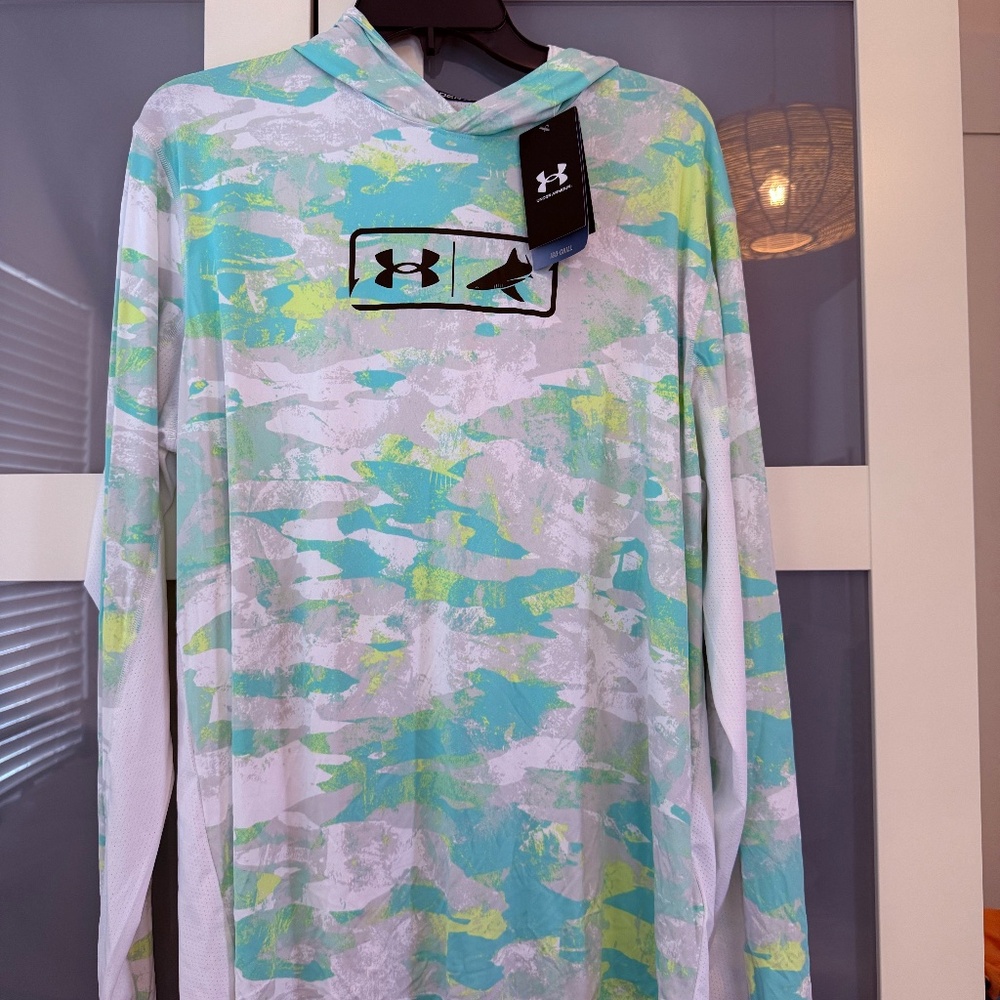 NEW Men's Under Armour BTH x Fish Pro Camo Hoodie